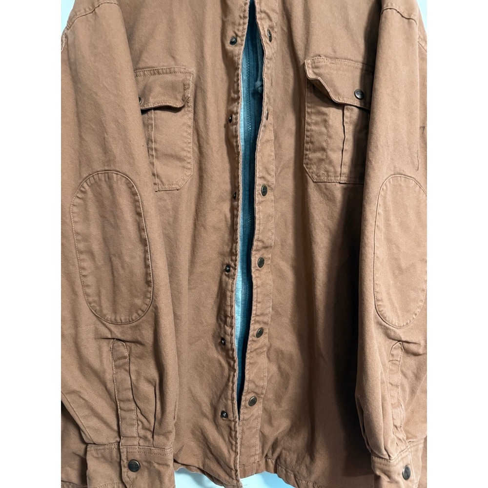 Dickies Men's Hooded Insulated Work Jacket 3XL (54–56) Brown Canvas Quilt Lined - Picture 12 of 12